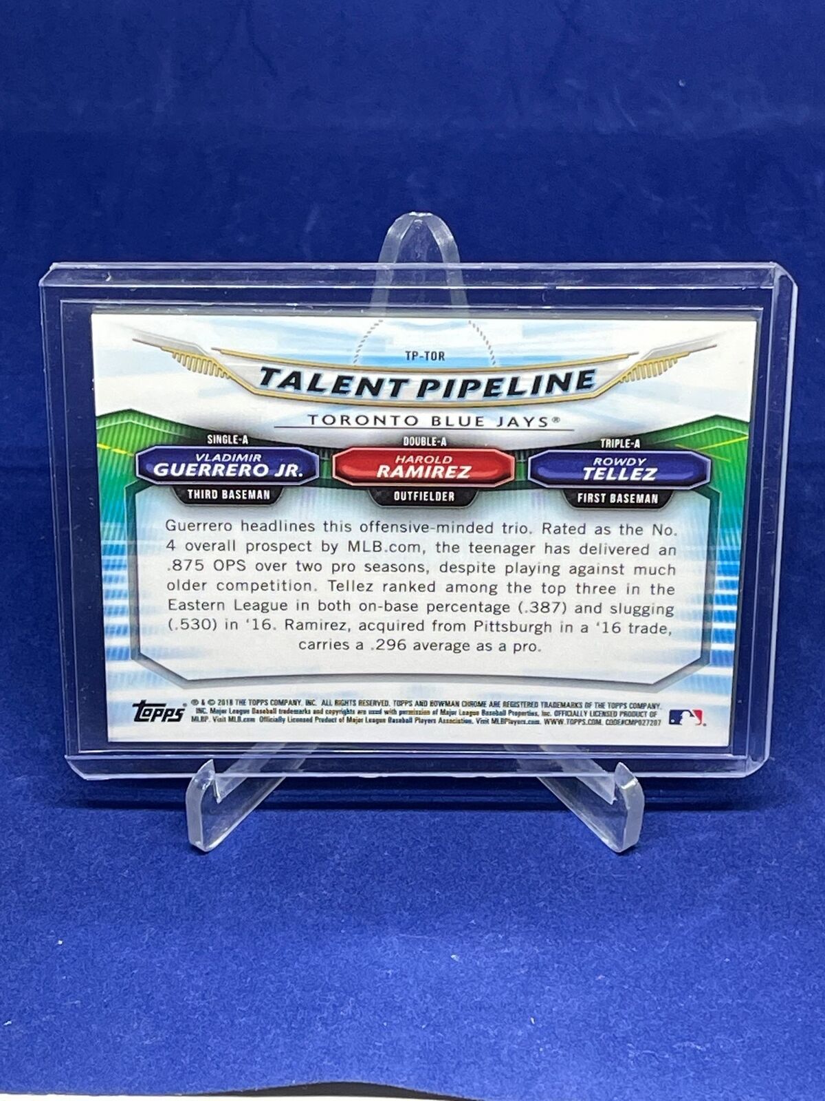 VLADIMIR GUERRERO JR RAMIREZ TELLEZ 2018 BOWMAN CHROME ATOMIC REFRACTOR #D /150