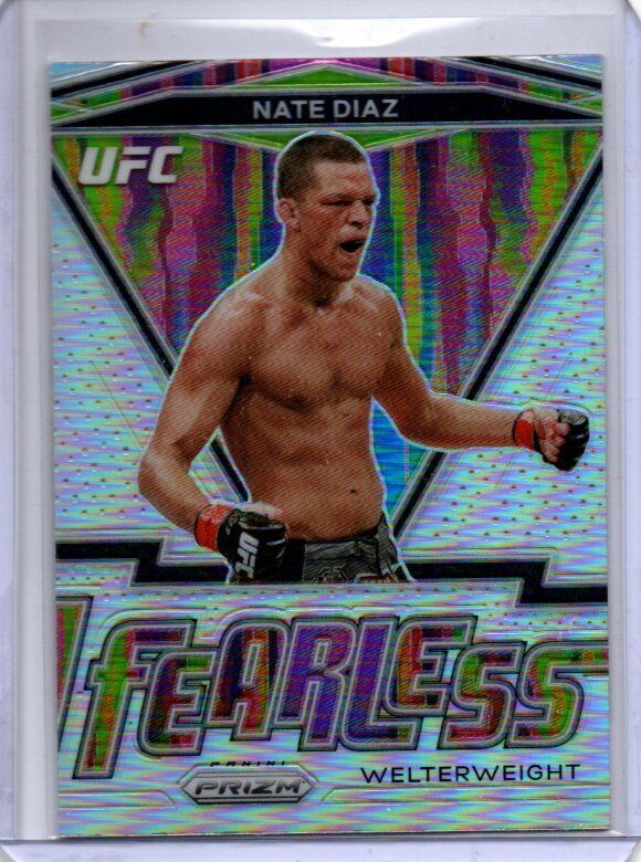 NATE DIAZ 2021 PANINI PRIZM UFC FEARLESS SILVER PRIZM #12