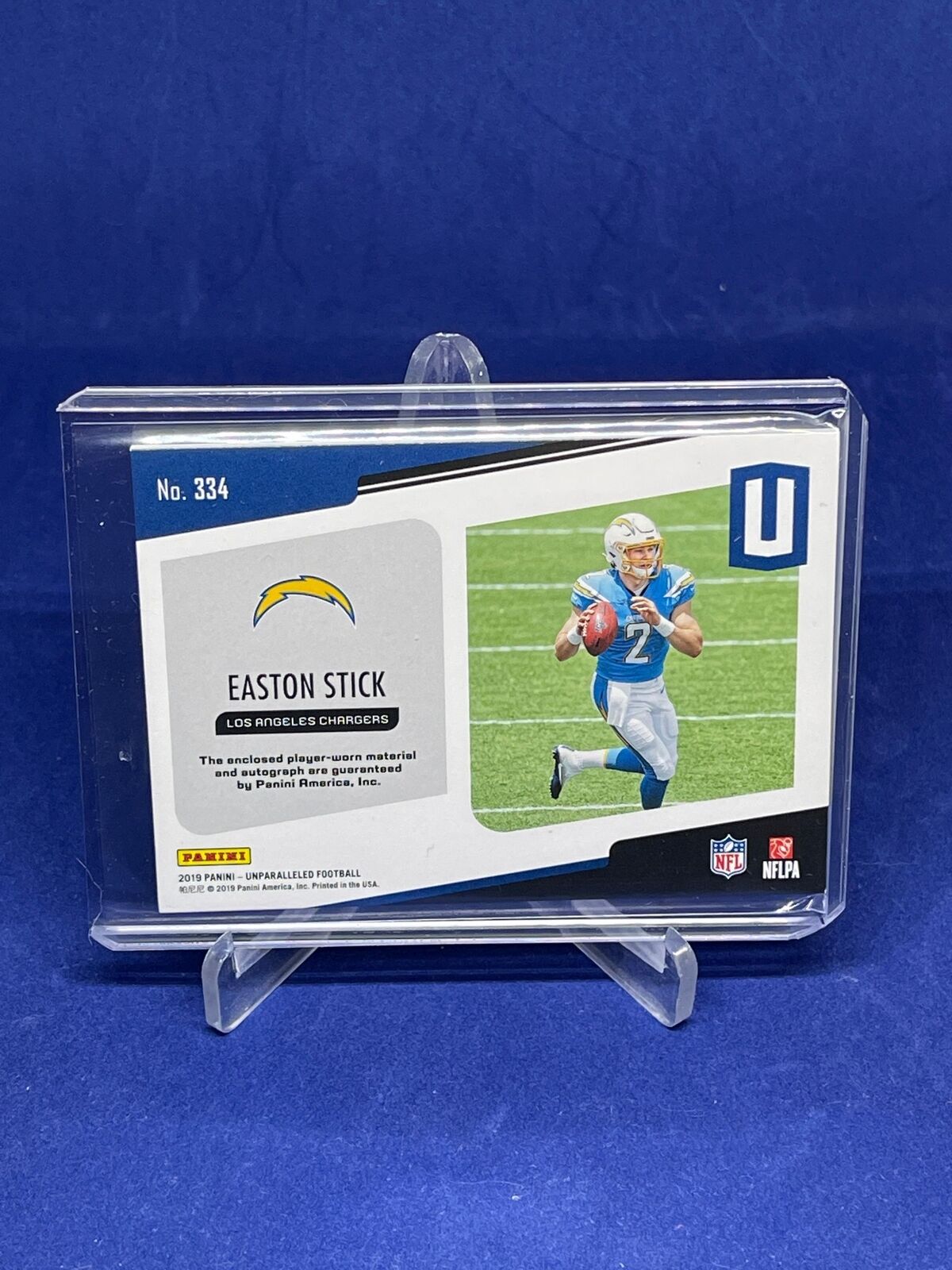 EASTON STICK 2019 PANINI UNPARALLELED JERSEY AUTO RC #334
