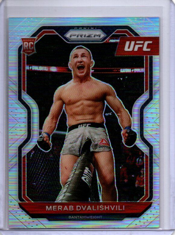 MERAB DVALISHVILI 2021 PANINI PRIZM UFC SILVER PRIZM RC #87