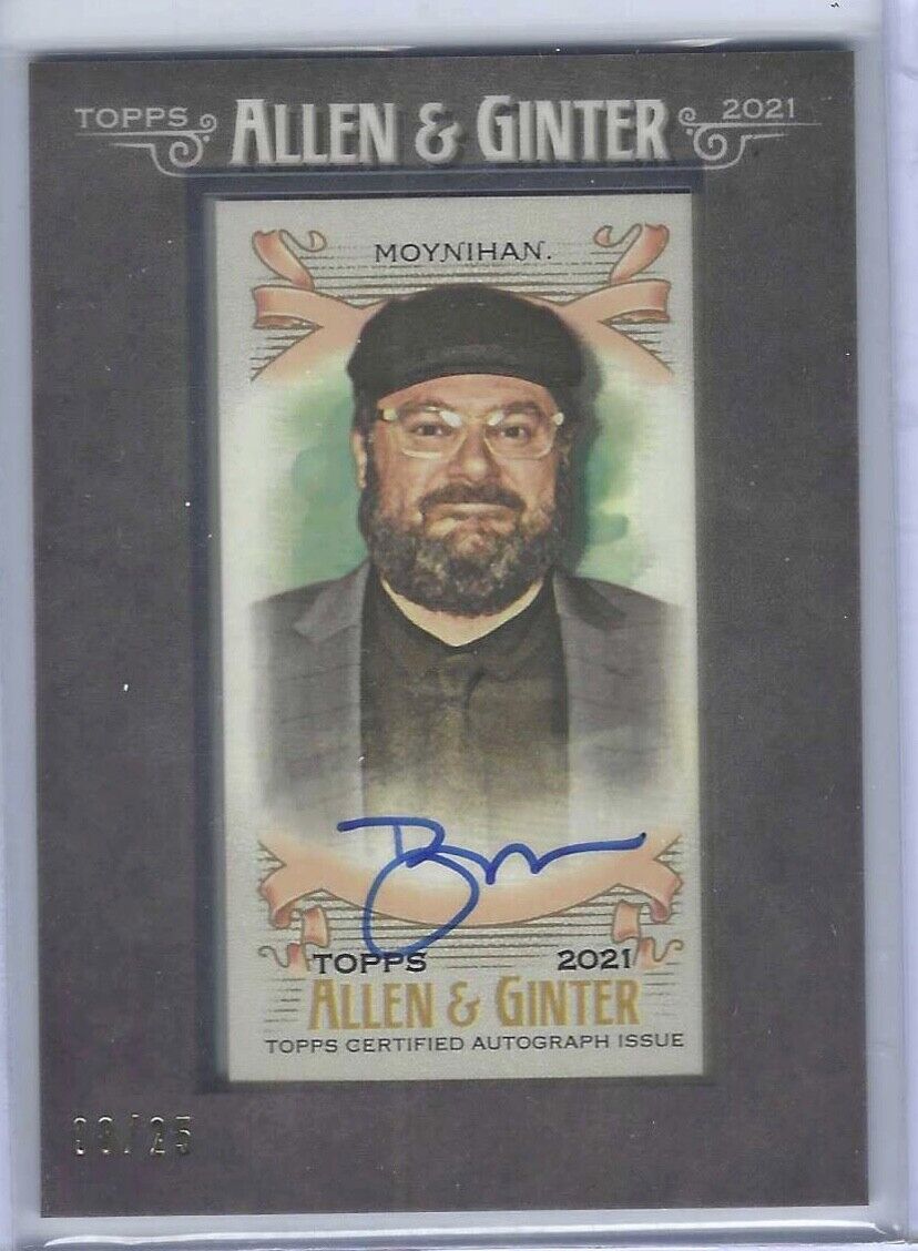 BOBBY MOYNIHAN 2021 TOPPS ALLEN AND GINTER BLACK PORTRAIT MINI AUTO #D 08/25