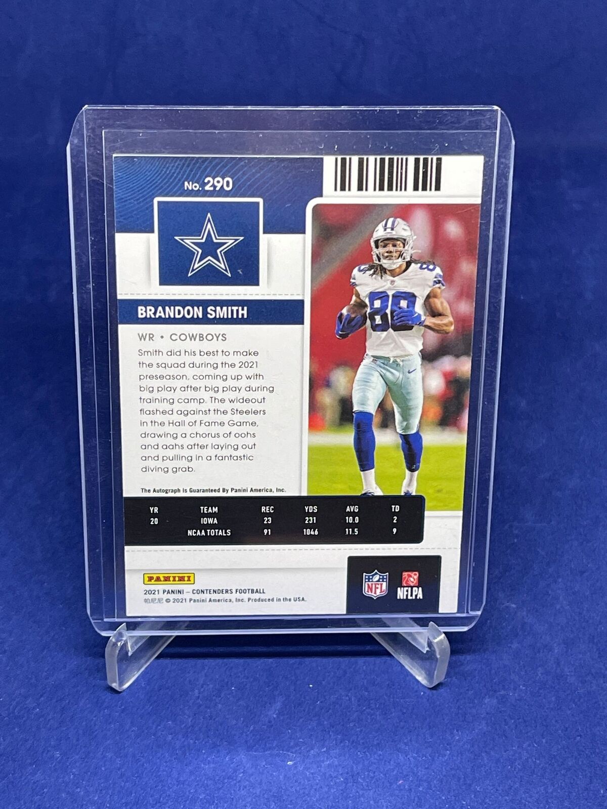 BRANDON SMITH 2021 PANINI CONTENDERS ROOKIE TICKET AUTO RC #290