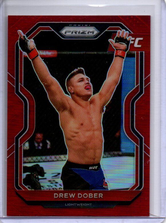 DREW DOBER 2021 PANINI PRIZM UFC RED PRIZM #D 28/275
