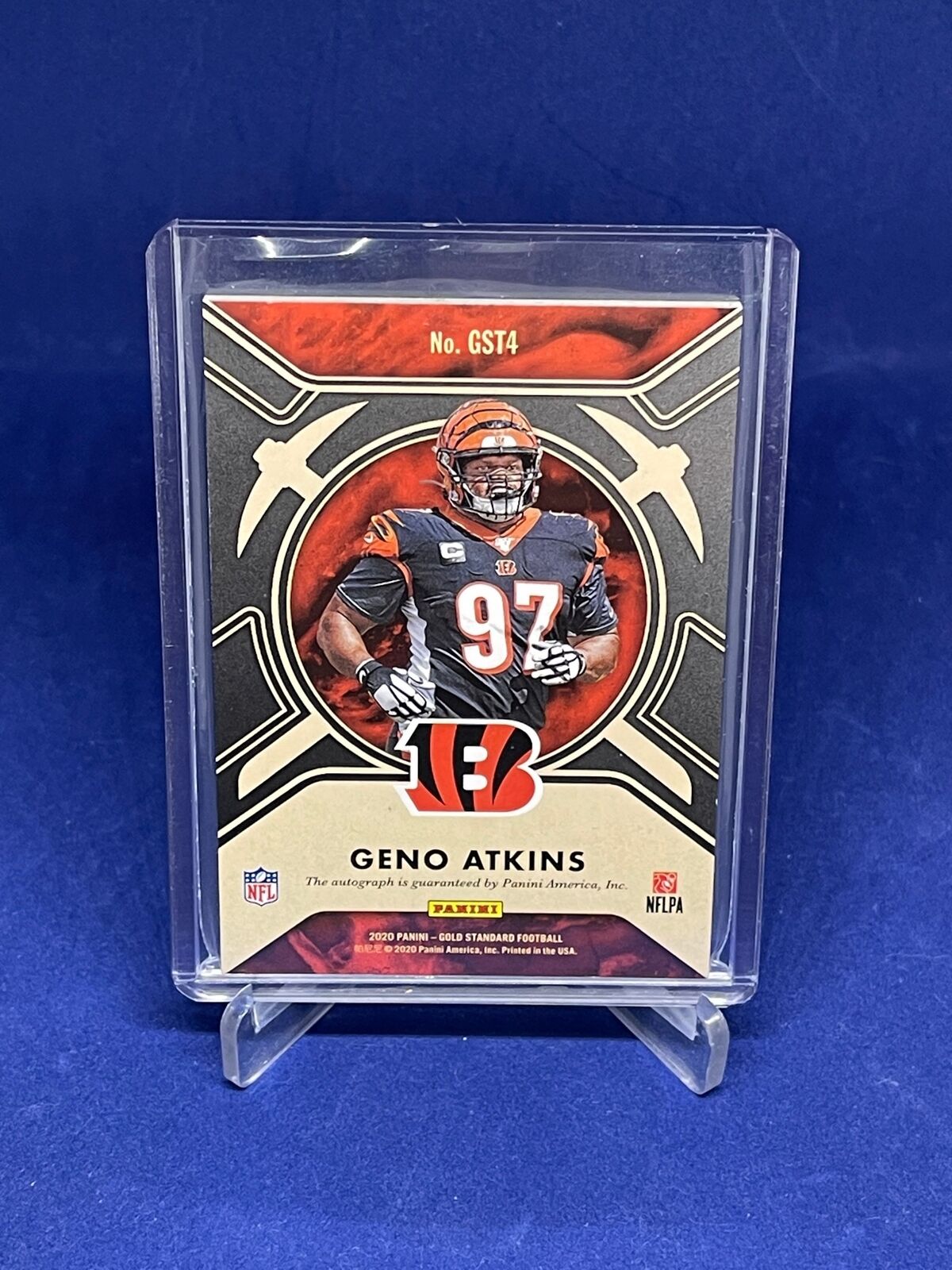 GENO ATKINS 2020 PANINI GOLD STANDARD GOLD STRIKE AUTO #D 16/49