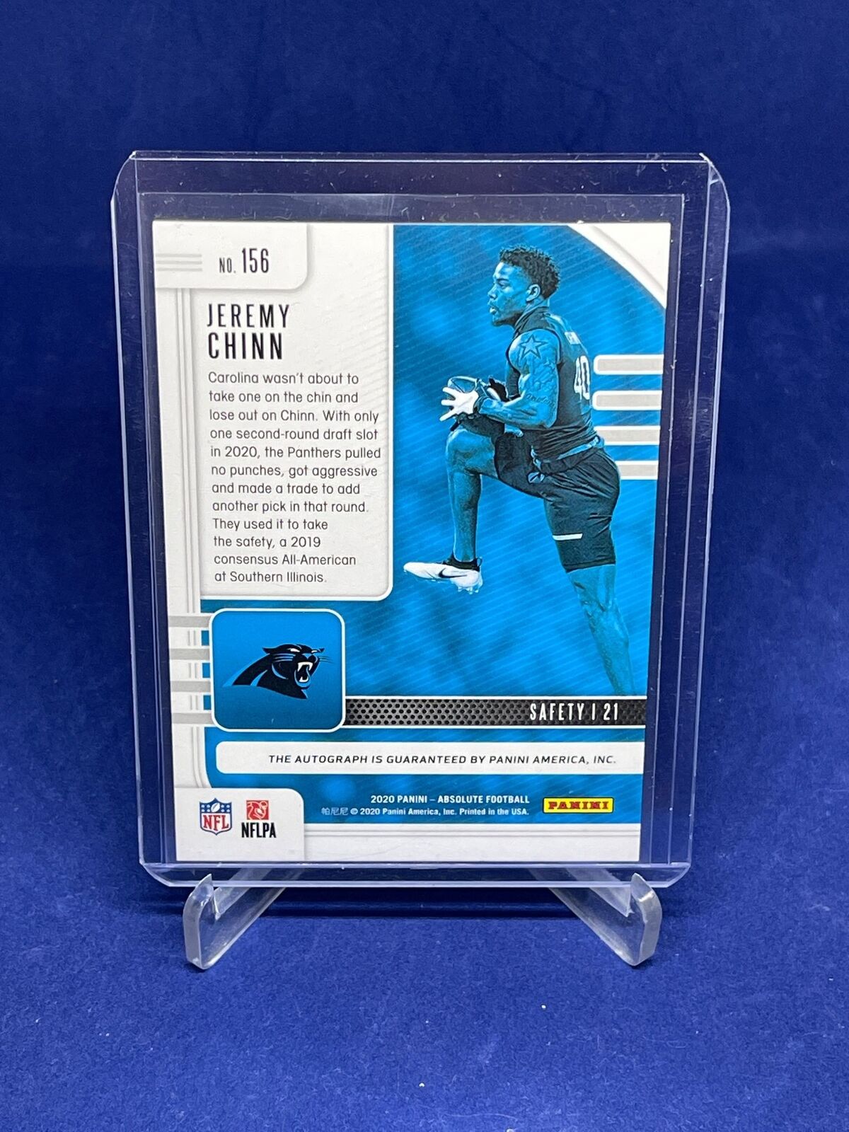 JEREMY CHINN 2020 PANINI ABSOLUTE GOLD STARS ROOKIE AUTO RC #D 7/10