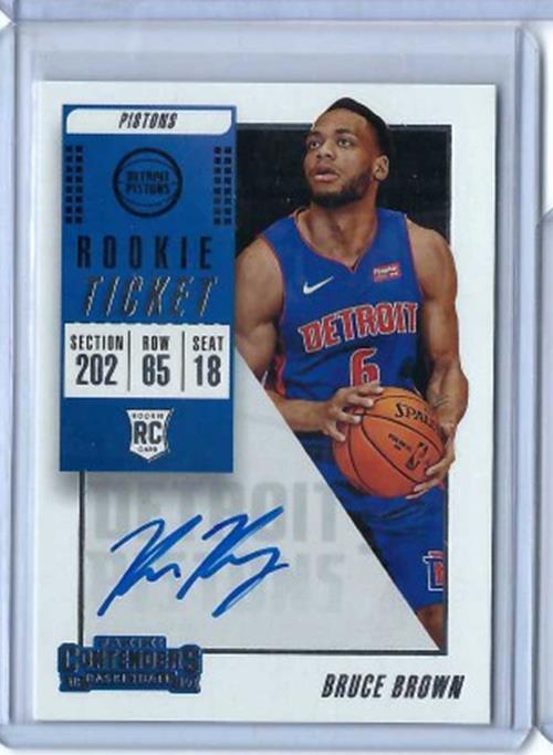 BRUCE BROWN 2018-19 PANINI CONTENDERS ROOKIE TICKET ON CARD AUTO RC #145