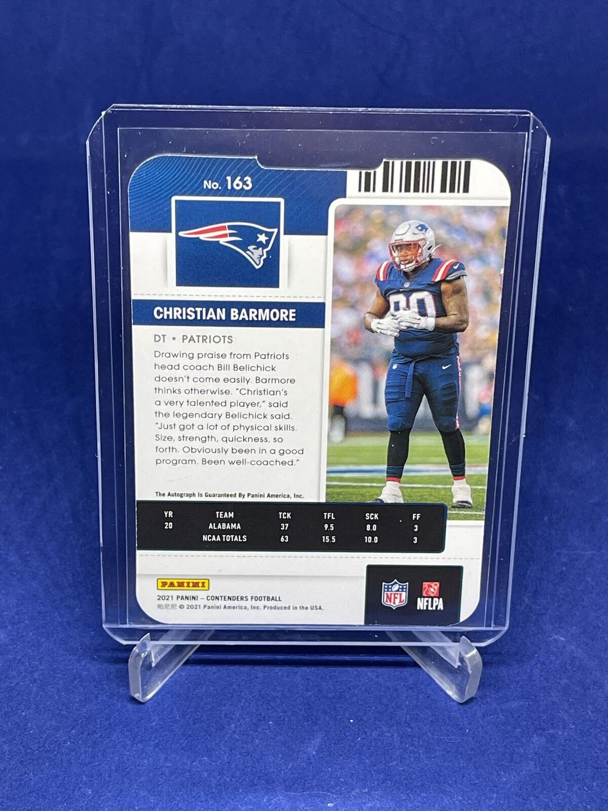 CHRISTIAN BARMORE 2021 CONTENDERS TICKET STUB DIE CUT ROOKIE AUTO RC #D 69/90