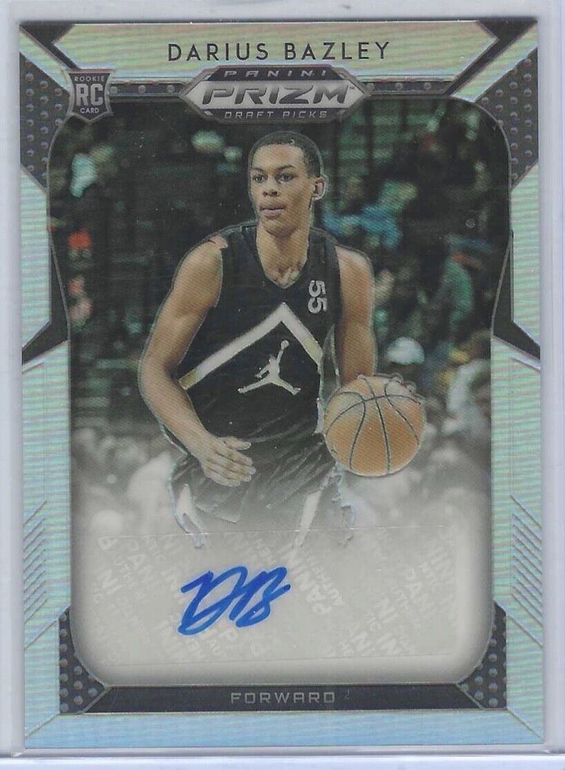 DARIUS BAZLEY 2019-20 PANINI PRIZM DP SILVER PRIZM ROOKIE AUTO RC #23
