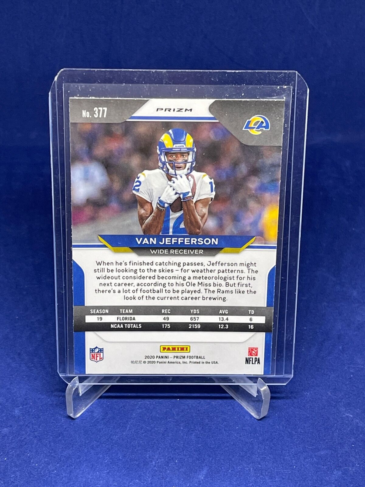 VAN JEFFERSON 2020 PANINI PRIZM SILVER PRIZM SP ROOKIE RC #377