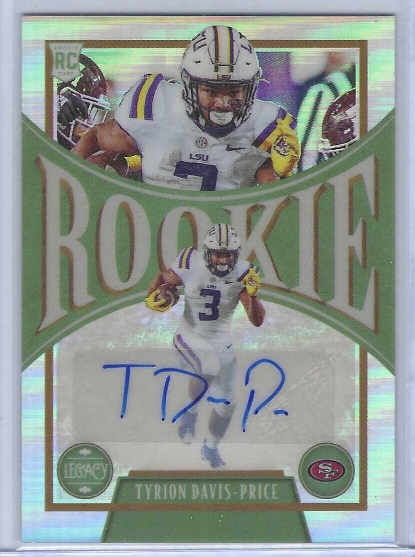 TYRION DAVIS-PRICE 2022 PANINI LEGACY SILVER PRIZM ROOKIE AUTO RC #166