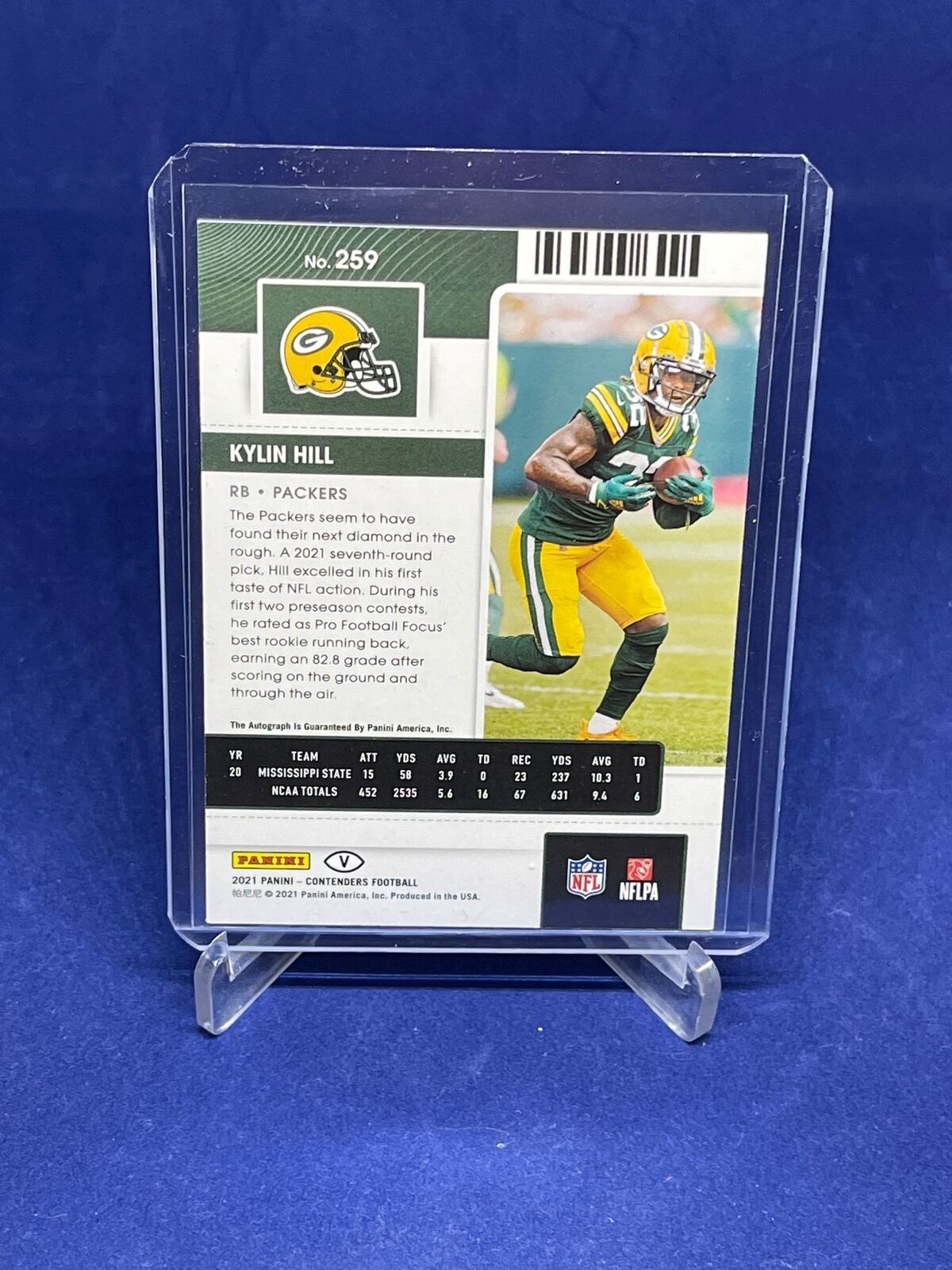 KYLIN HILL 2021 PANINI CONTENDERS ROOKIE TICKET AUTO VARIATION RC #259