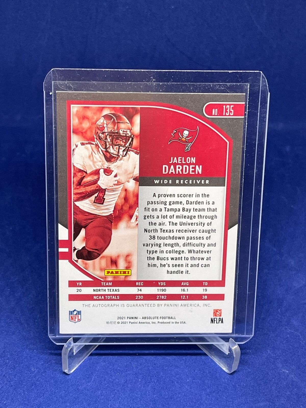 JAELON DARDEN 2021 PANINI ABSOLUTE RED SQUARES ROOKIE AUTO RC #D 59/100