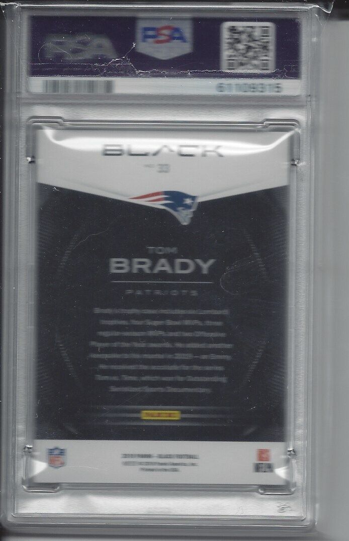 TOM BRADY 2019 PANINI BLACK SILVER #D 6/35 PSA 9 MINT POP 2