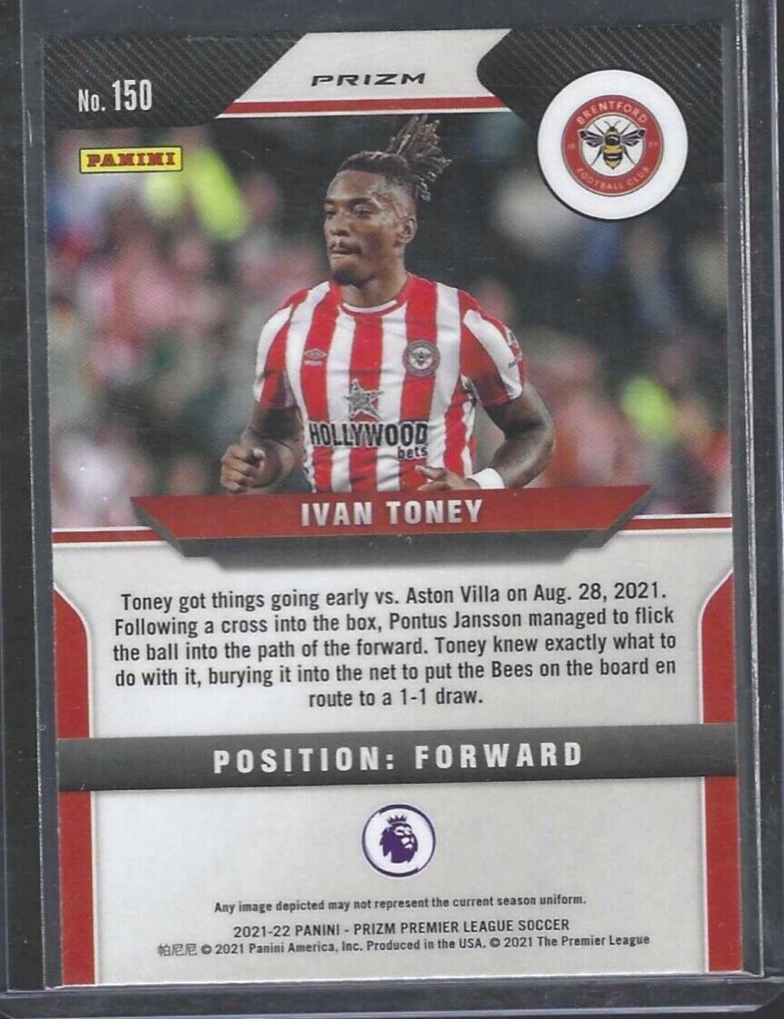 IVAN TONEY 2021-22 PANINI PRIZM EPL SILVER PRIZM ROOKIE RC #150