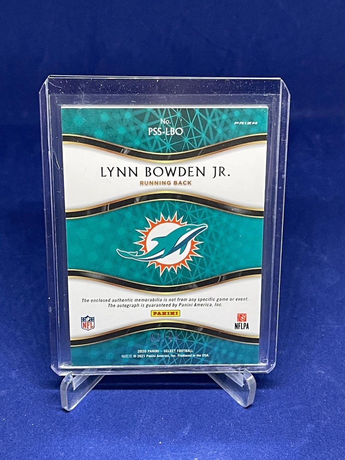 LYNN BOWDEN JR 2020 PANINI SELECT JERSEY SILVER PRIZM AUTO ROOKIE RC #D 2/49