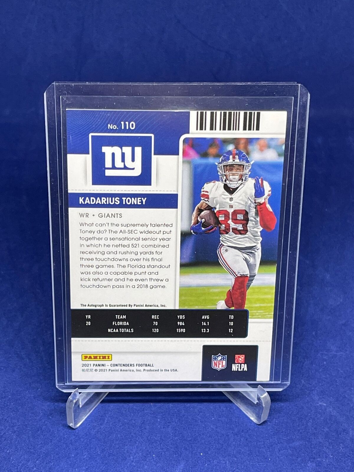 KADARIUS TONEY 2021 PANINI CONTENDERS PLAYOFF TICKET AUTO ROOKIE RC #D 95/99