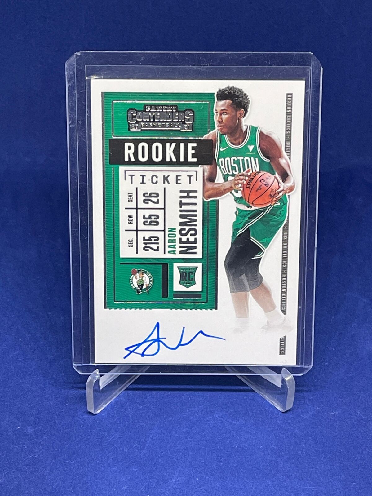 AARON NESMITH 2020-21 PANINI CONTENDERS ROOKIE TICKET ON CARD AUTO RC #101