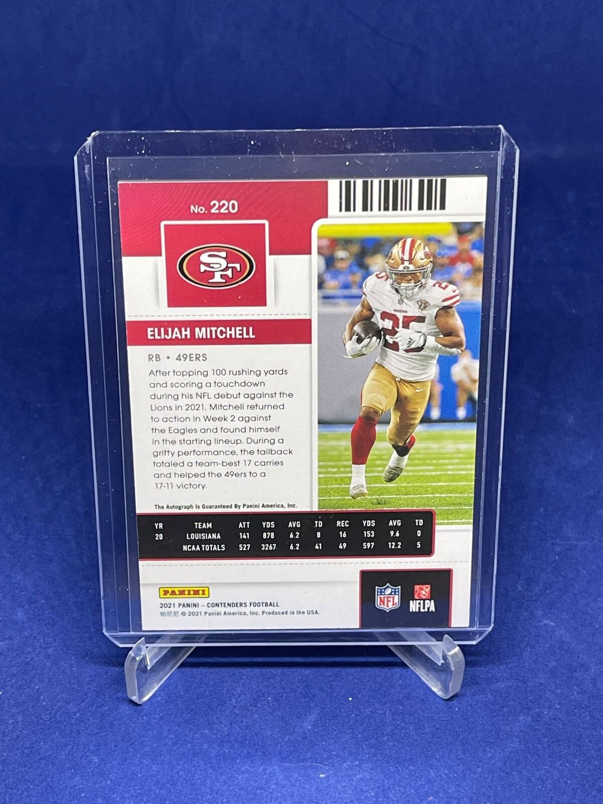 ELIJAH MITCHELL 2021 PANINI CONTENDERS ROOKIE TICKET AUTO RC #220