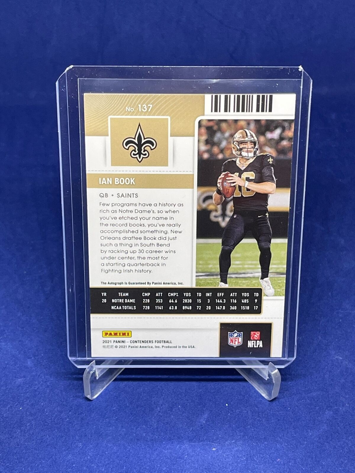 IAN BOOK 2021 PANINI CONTENDERS ROOKIE TICKET ON CARD AUTO RC #137