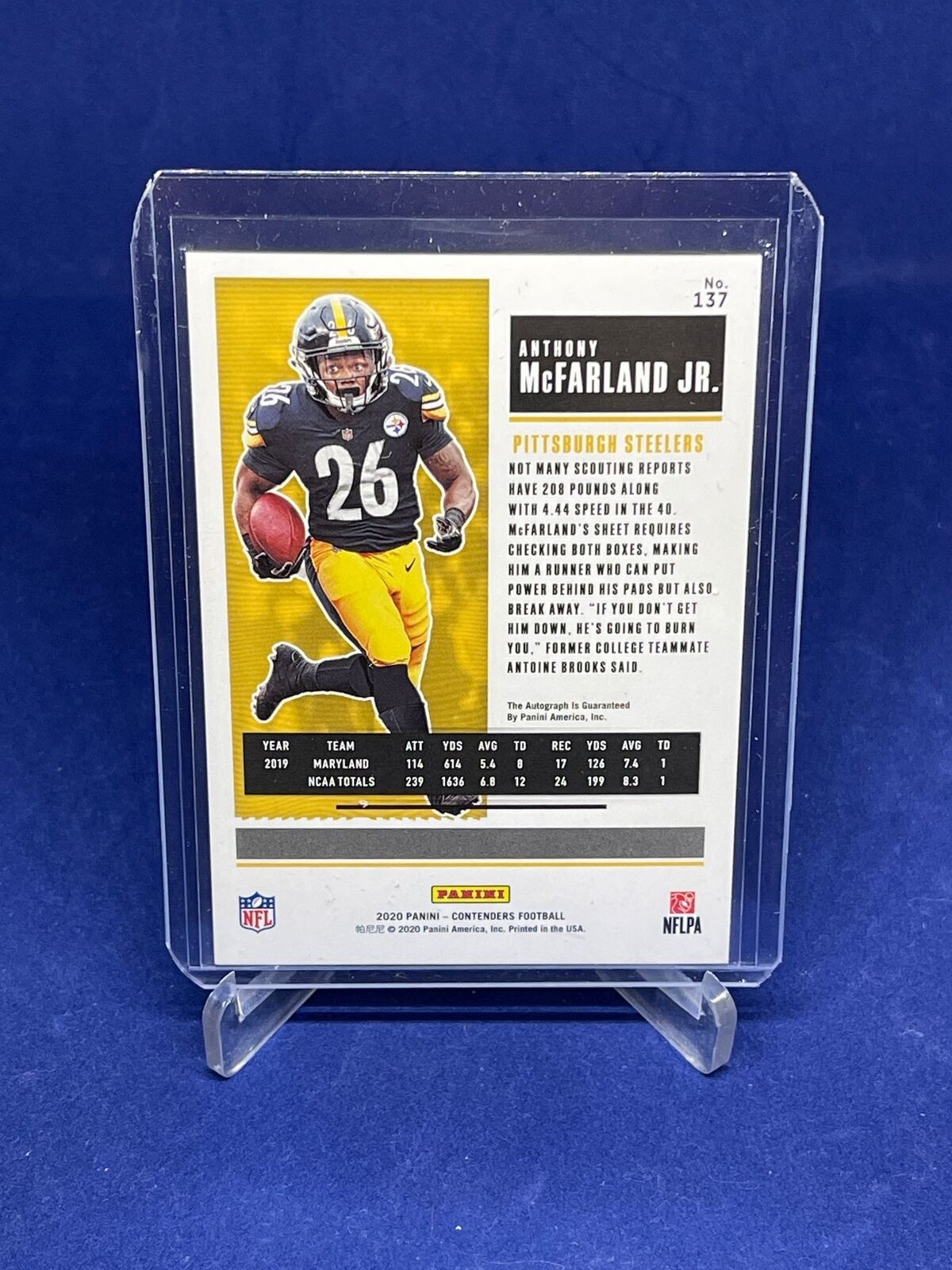 ANTHONY MCFARLAND JR 2020 PANINI CONTENDERS WILD CARD TICKET AUTO ROOKIE RC #137