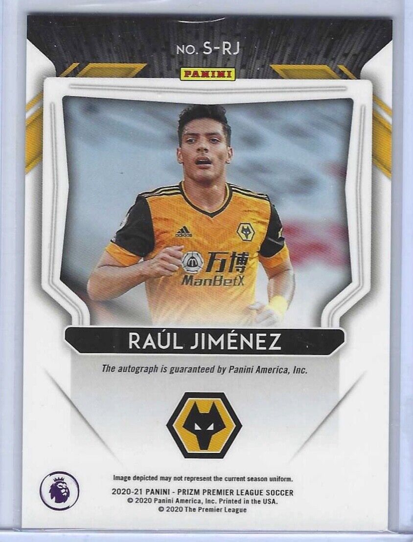 RAUL JIMENEZ 2020-21 PANINI PRIZM EPL SIGNATURES AUTO #S-RJ