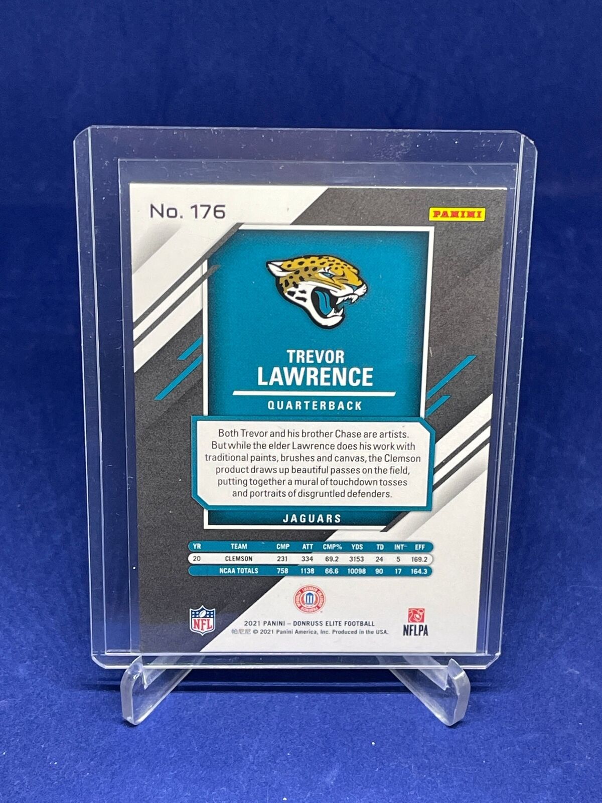 TREVOR LAWRENCE 2021 PANINI DONRUSS ELITE ASPIRATIONS ROOKIE RC #D 208/499
