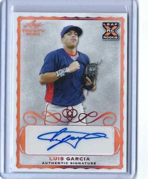 LUIS GARCIA 2020 LEAF TRINITY ON CARD AUTO PROSPECT #A-LG1