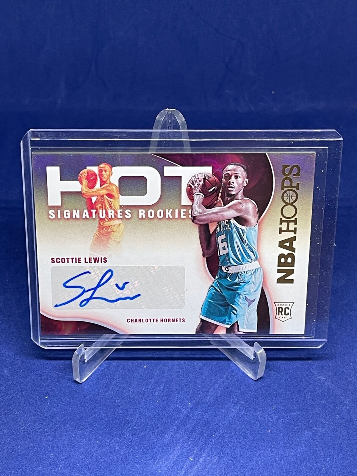 SCOTTIE LEWIS 2021-22 PANINI NBA HOOPS HOT SIGNATURE ROOKIES RC AUTO