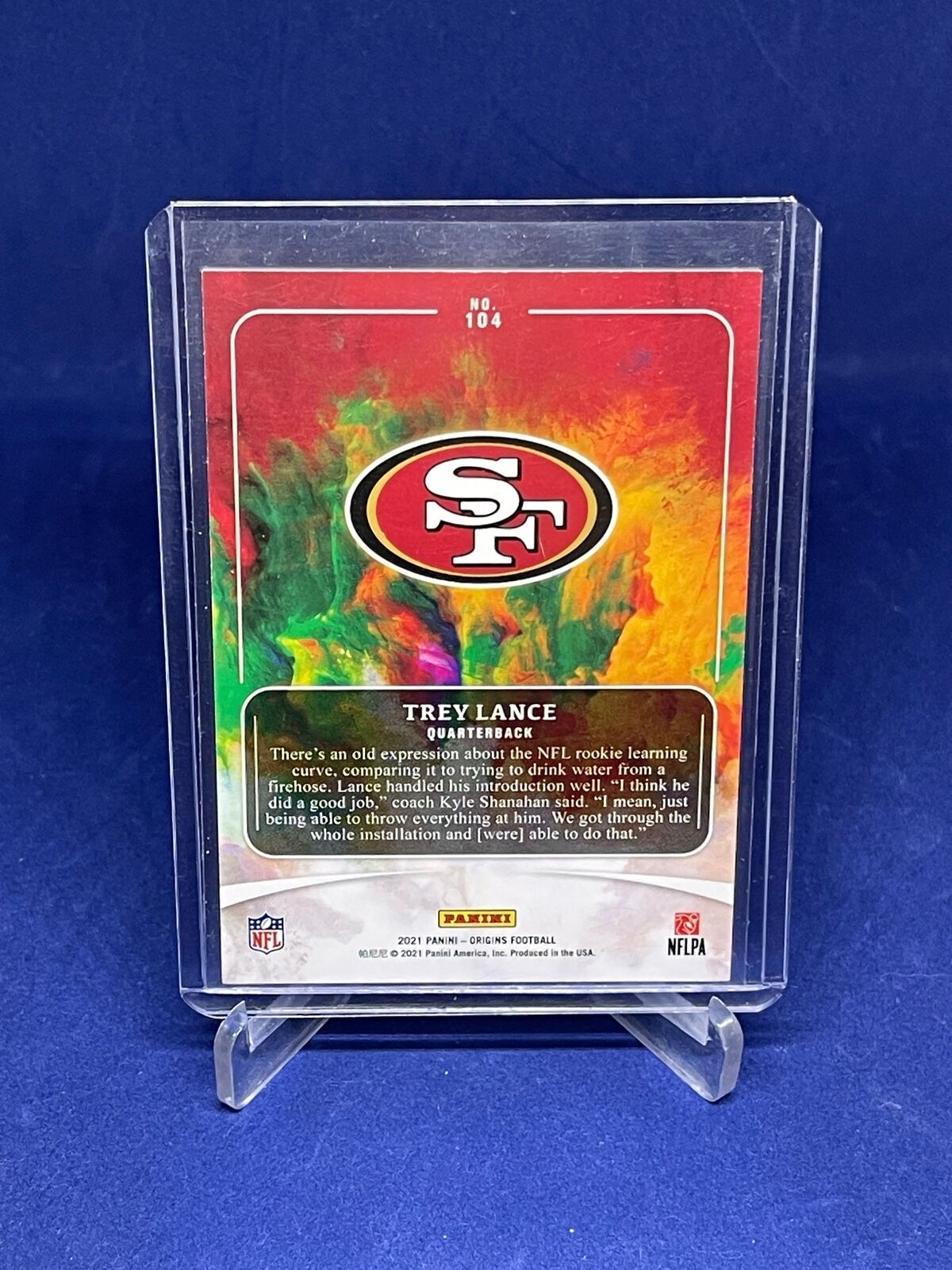 TREY LANCE 2021 PANINI ORIGINS SP PHOTO VARIATION RC #104