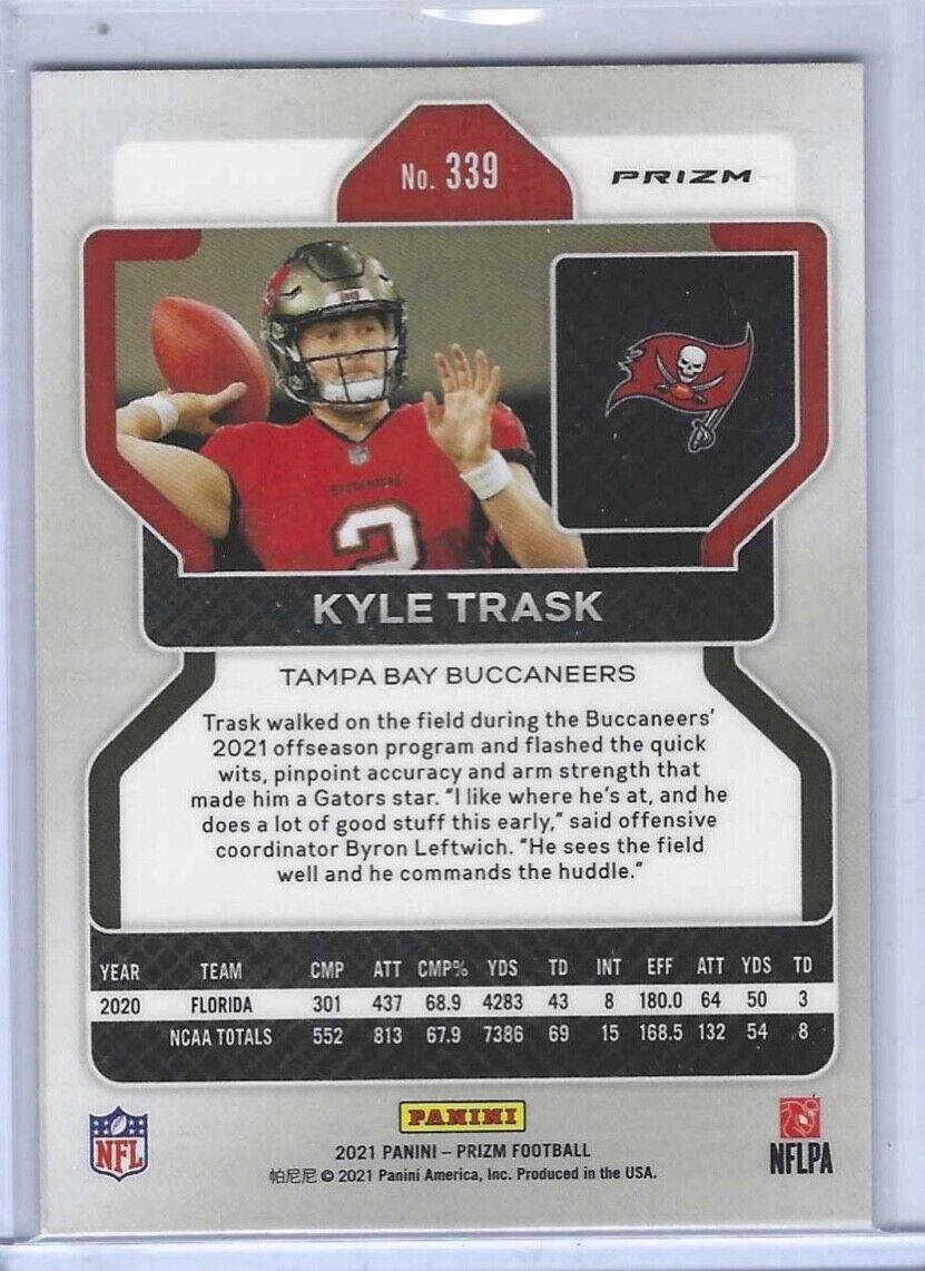 KYLE TRASK 2021 PANINI PRIZM SILVER PRIZM ROOKIE RC #339
