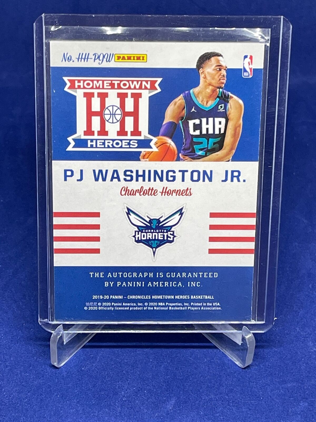 PJ WASHINGTON JR 2019-20 PANINI CHRONICLES HOME TOWN HEROES AUTO RC
