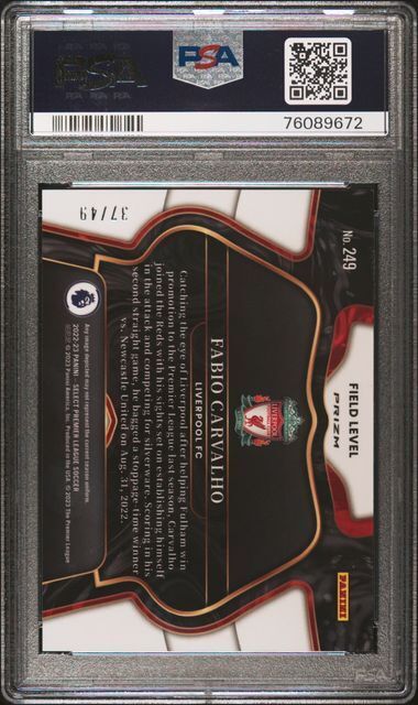 FABIO CARVALHO 2022-23 SELECT PREMIER LEAGUE TIE-DYE PRIZM RC 37/49 PSA 10 POP 4