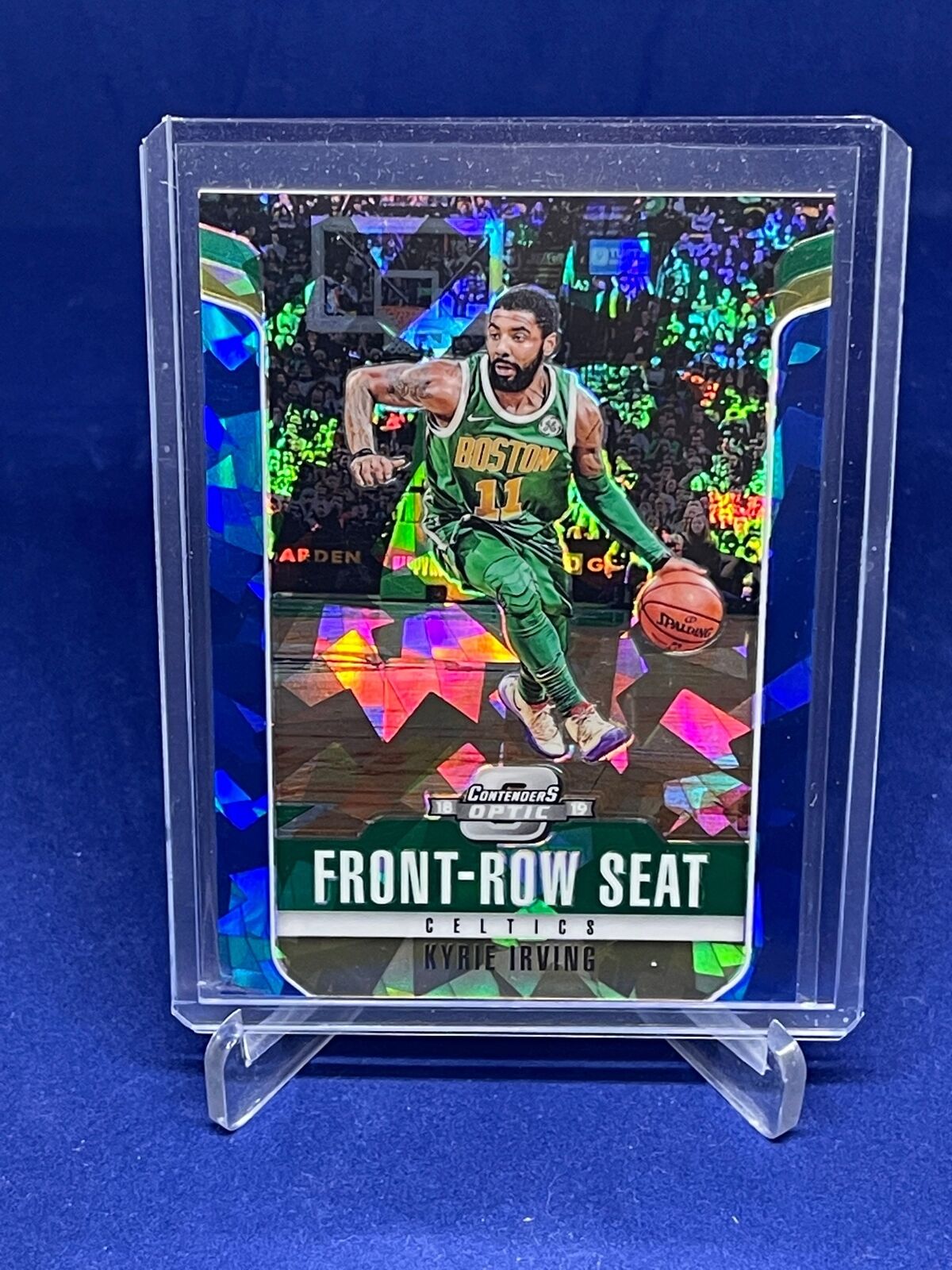 KYRIE IRVING 2018-19 PANINI CONTENDERS OPTIC FRONT ROW SEAT BLUE ICE PRIZM #6