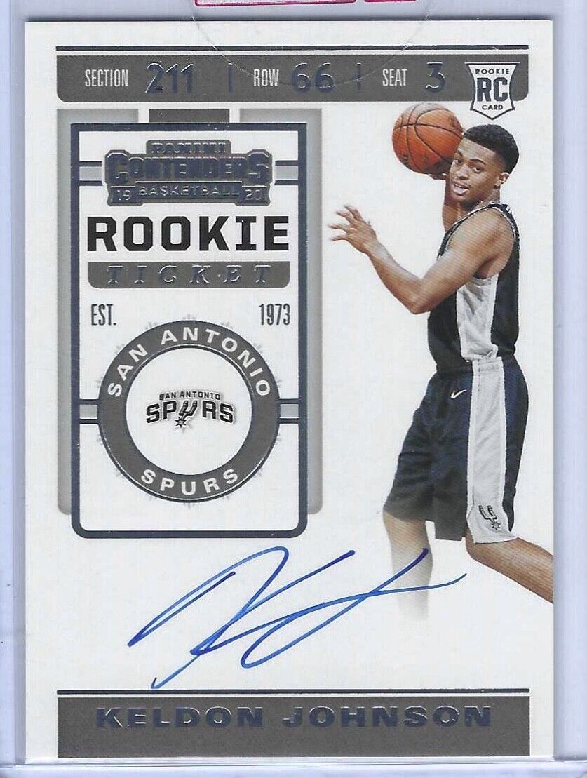 KELDON JOHNSON 2019-20 PANINI CONTENDERS ROOKIE TICKET ON CARD AUTO RC #107