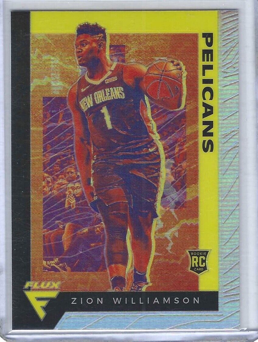 ZION WILLIAMSON 2019-20 PANINI CHRONICLES FLUX SILVER PRIZM ROOKIE RC #584
