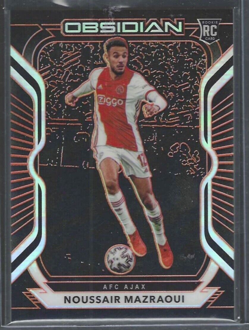NOUSSAIR MAZRAOUI 2020-21 PANINI OBSIDIAN ORANGE ETCH ROOKIE RC #D /50