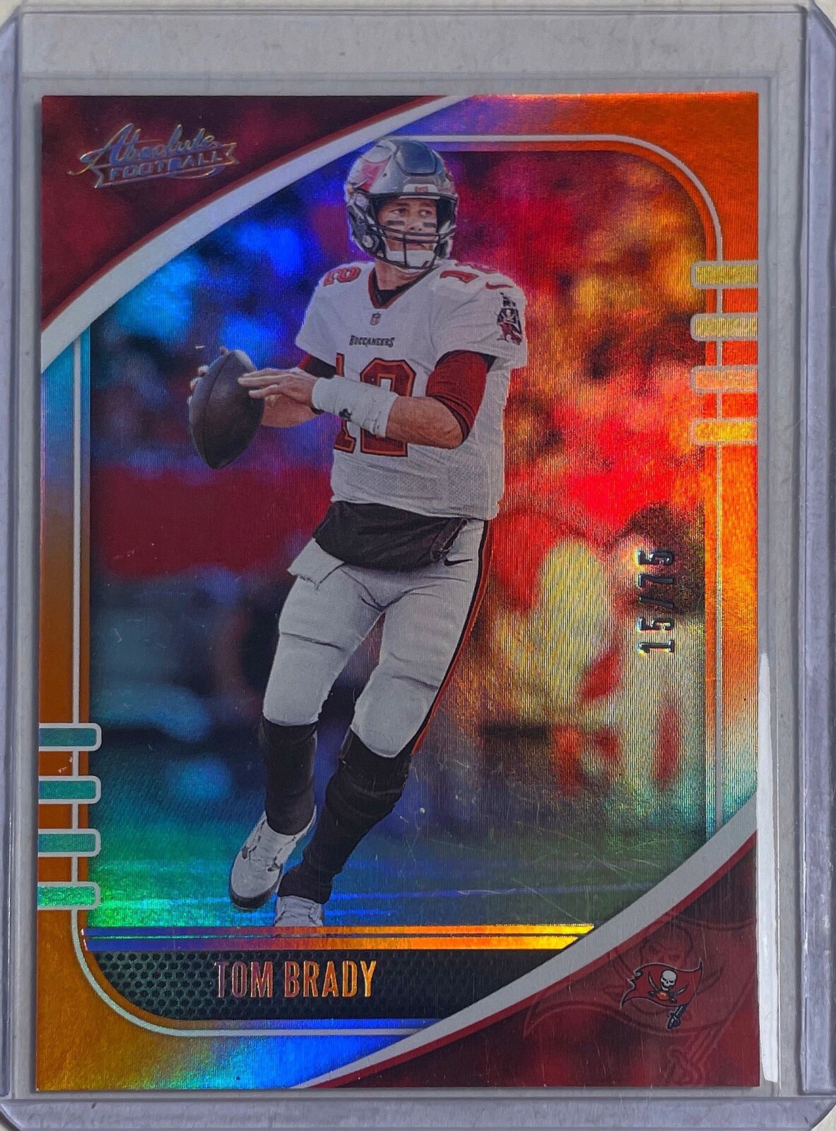 TOM BRADY 2020 PANINI ABSOLUTE ORANGE SPECTRUM #D 15/75