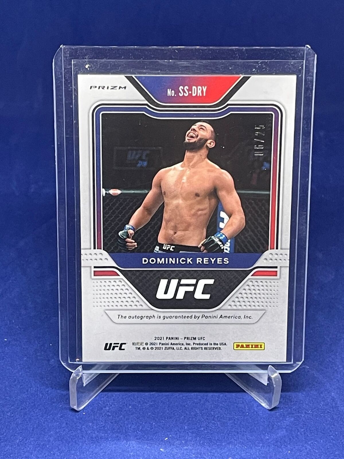 DOMINICK REYES 2021 PANINI PRIZM SENSATIONAL AUTO MOJO PRIZM #D 6/25