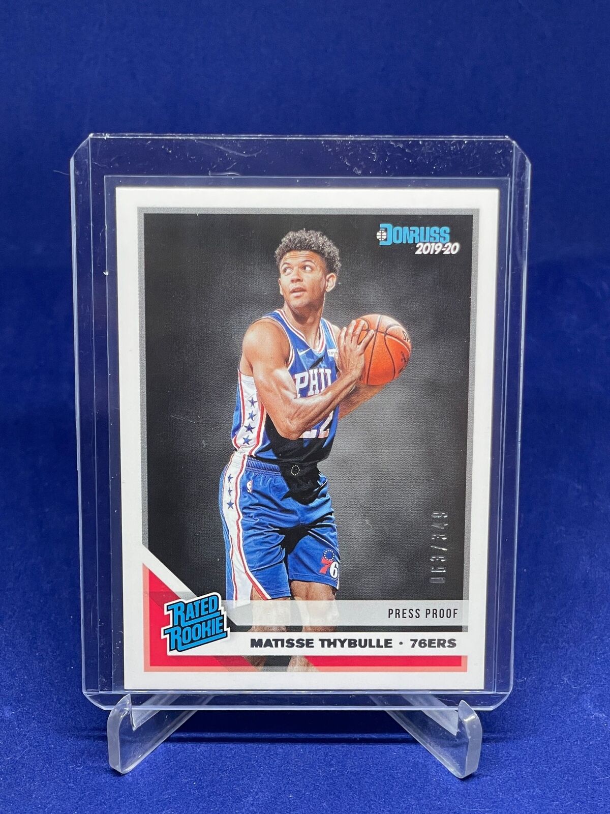 MATISSE THYBULLE 2019-20 PANINI DONRUSS RATED ROOKIE PRESS PROOF RC #D 63/349