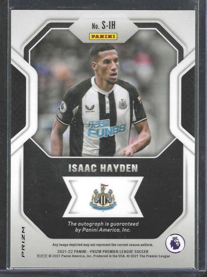 ISAAC HAYDEN 2021-22 PANINI PRIZM EPL BREAKAWAY PULSAR PRIZM AUTO #S-IH