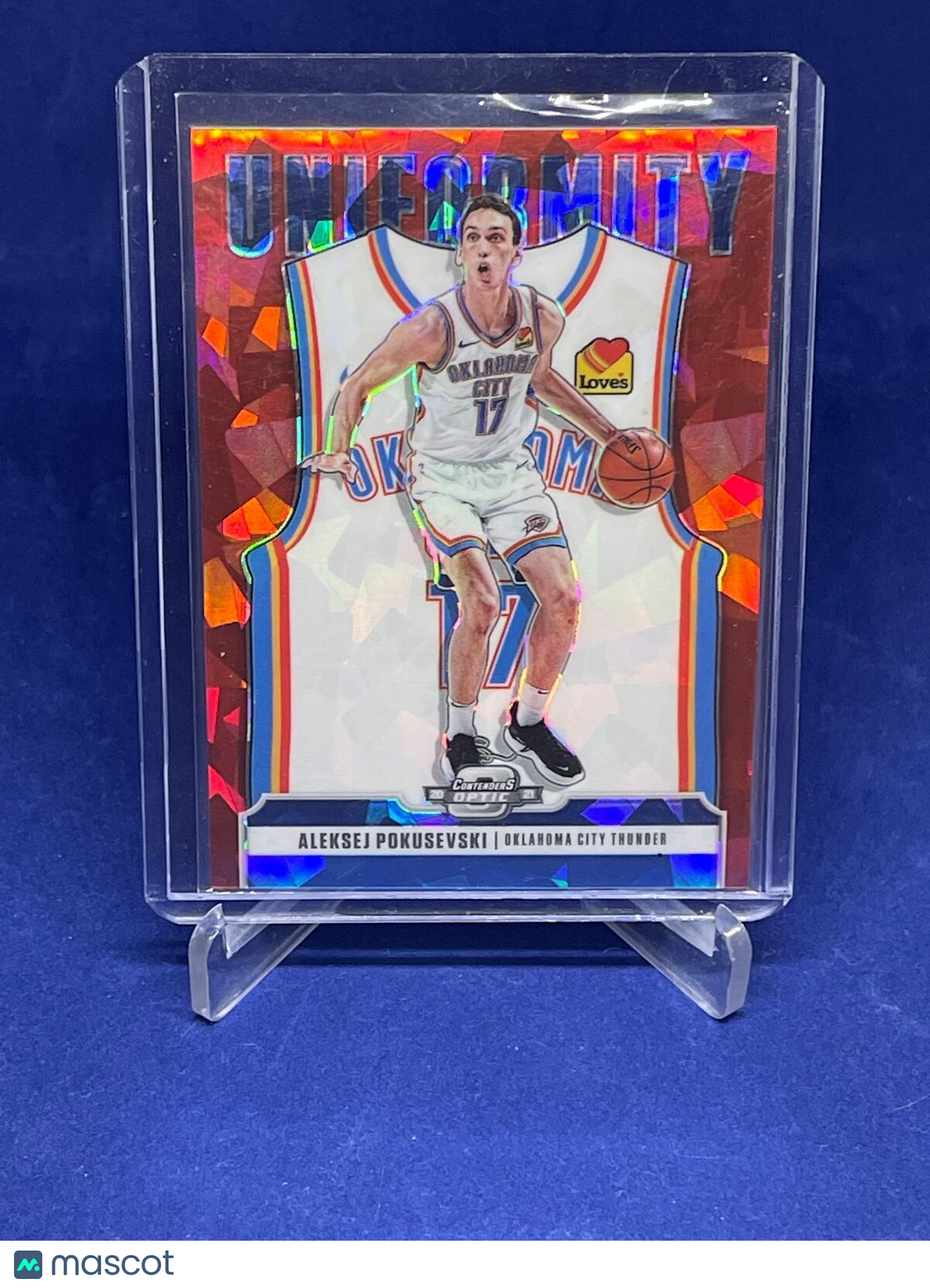 ALEKSEJ POKUSEVSKI 2020-21 PANINI CONTENDERS OPTIC UNIFORMITY RED ICE PRIZM RC