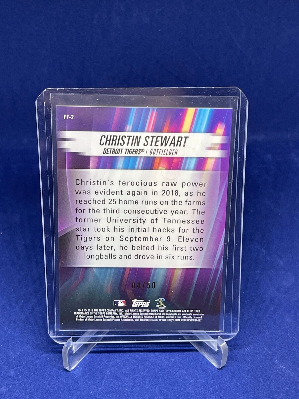 CHRISTIN STEWART 2019 TOPPS CHROME FRESHMAN FLASH GOLD REFRACTOR RC #D 4/50
