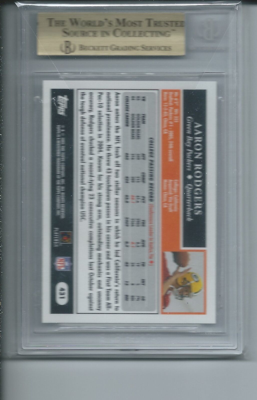 AARON RODGERS 2005 TOPPS FOOTBALL 50TH ANNIVERSARY RC #431 BGS 9.5 MINT