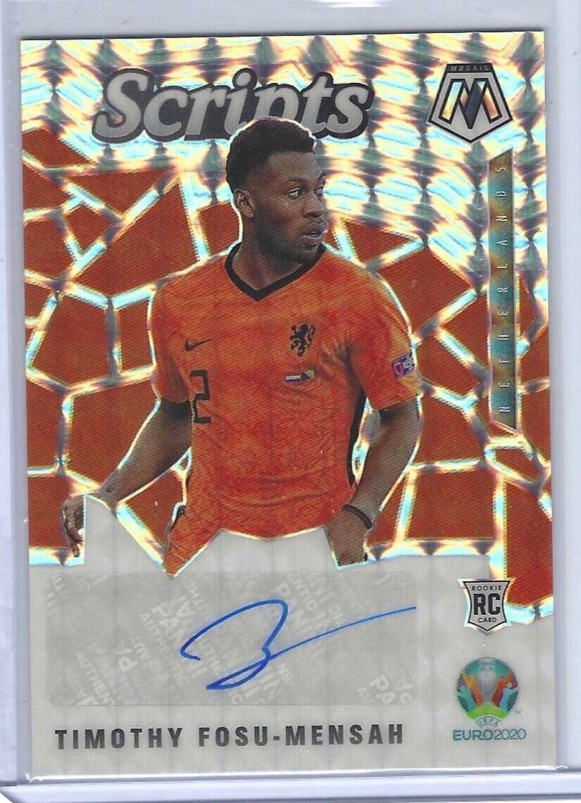TIMOTHY FOSU-MENSAH 2020-21 PANINI MOSAIC UEFA EUR PRIZM SCRIPTS AUTO RC #SM-TFM