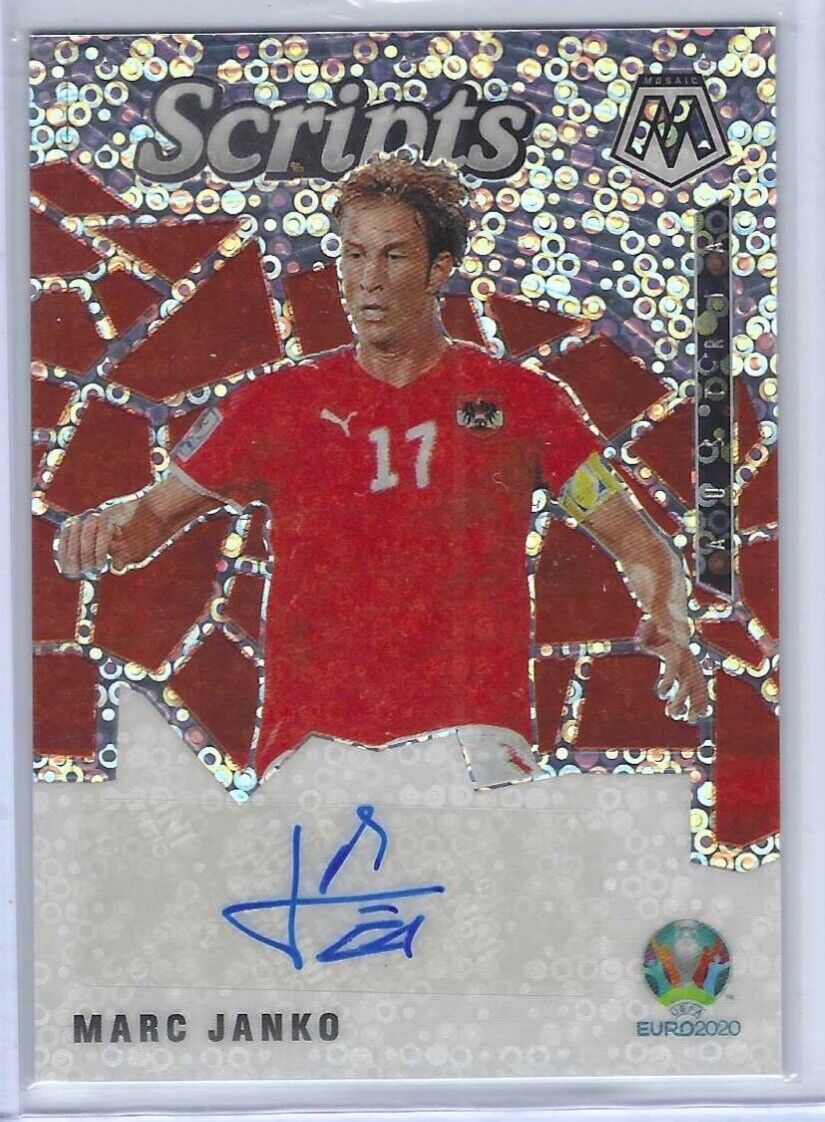 MARC JANKO 2020-21 PANINI MOSAIC UEFA EURO DISCO PRIZM SCRIPTS AUTO #SM-MJ