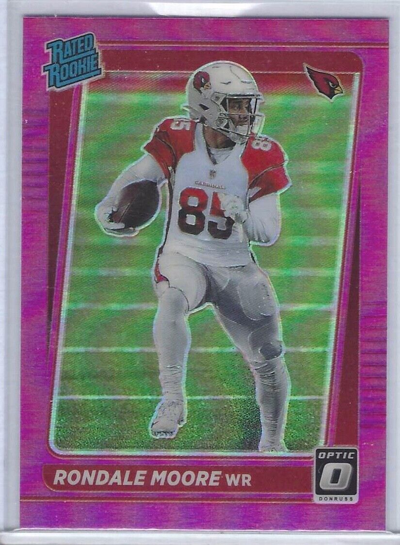 RONDALE MOORE 2021 DONRUSS OPTIC PREVIEW PINK PRIZM RATED ROOKIE RC #P-270