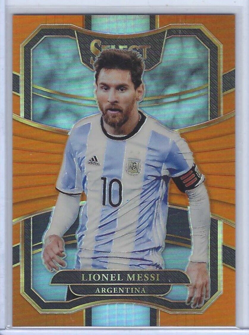 LIONEL MESSI 2017-18 PANINI SELECT ORANGE PRIZM #D 26/75