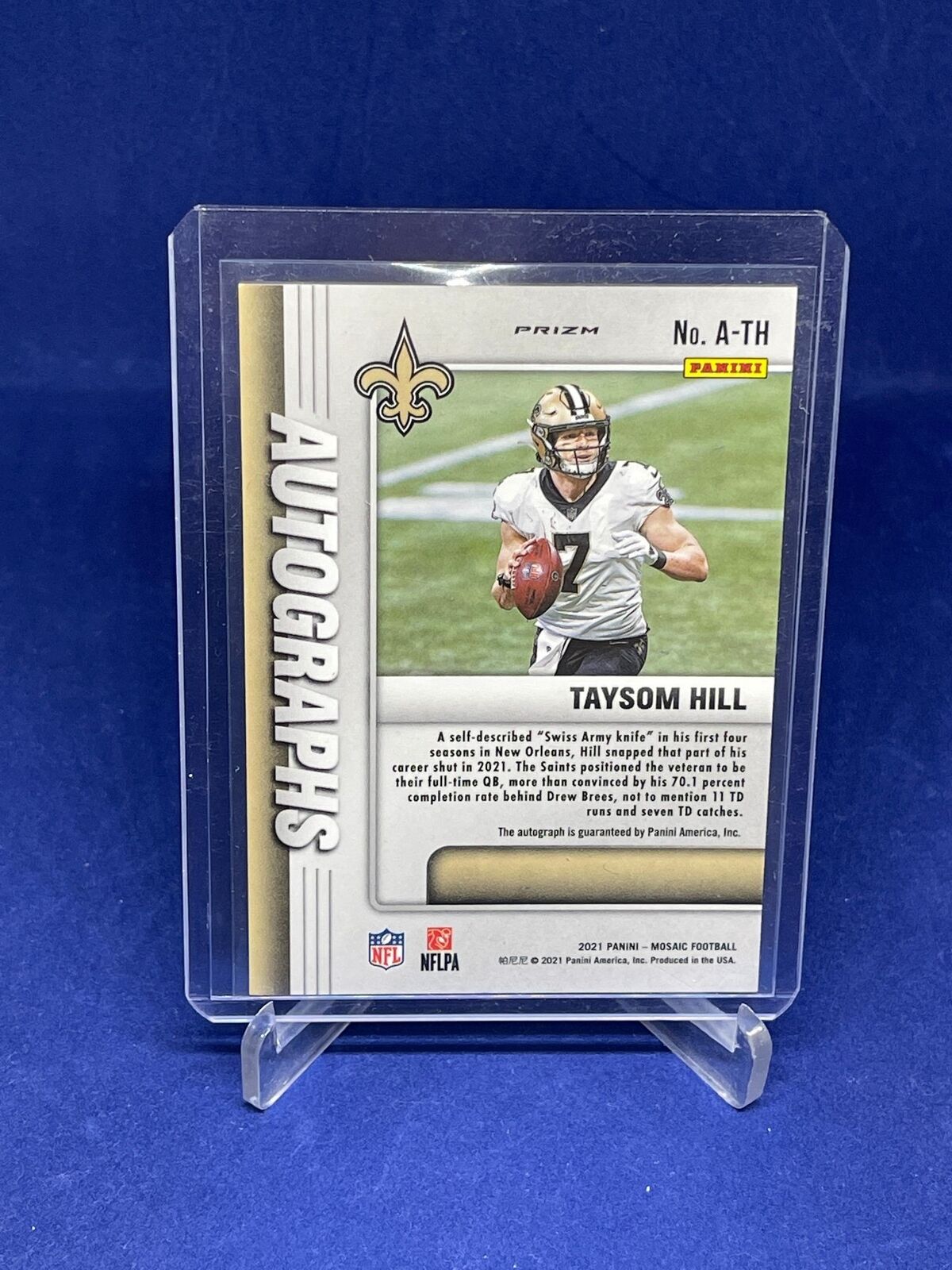 TAYSOM HILL 2021 PANINI MOSAIC CHOICE AUTOGRAPHS RED YELLOW PRIZM AUTO
