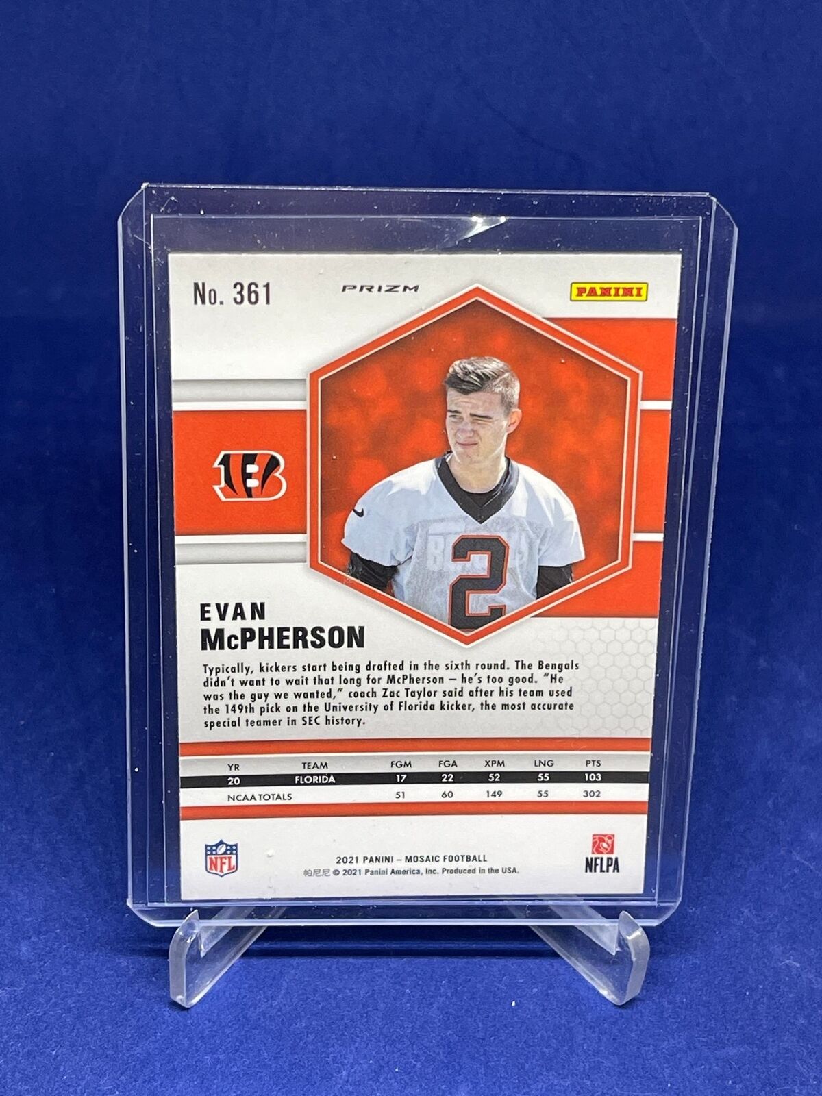 EVAN MCPHERSON 2021 PANINI MOSAIC PINK CAMO PRIZM ROOKIE RC #361
