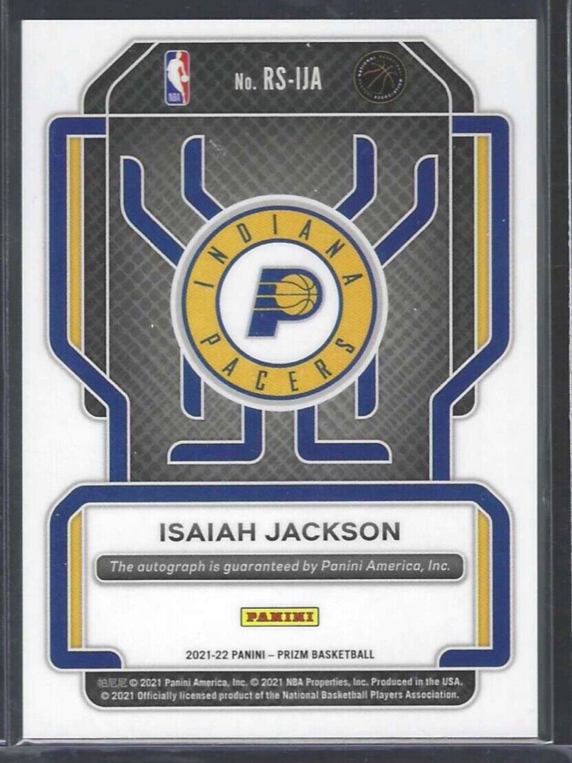 ISAIAH JACKSON 2021-22 PANINI PRIZM ROOKIE AUTO RC #RS-IJA